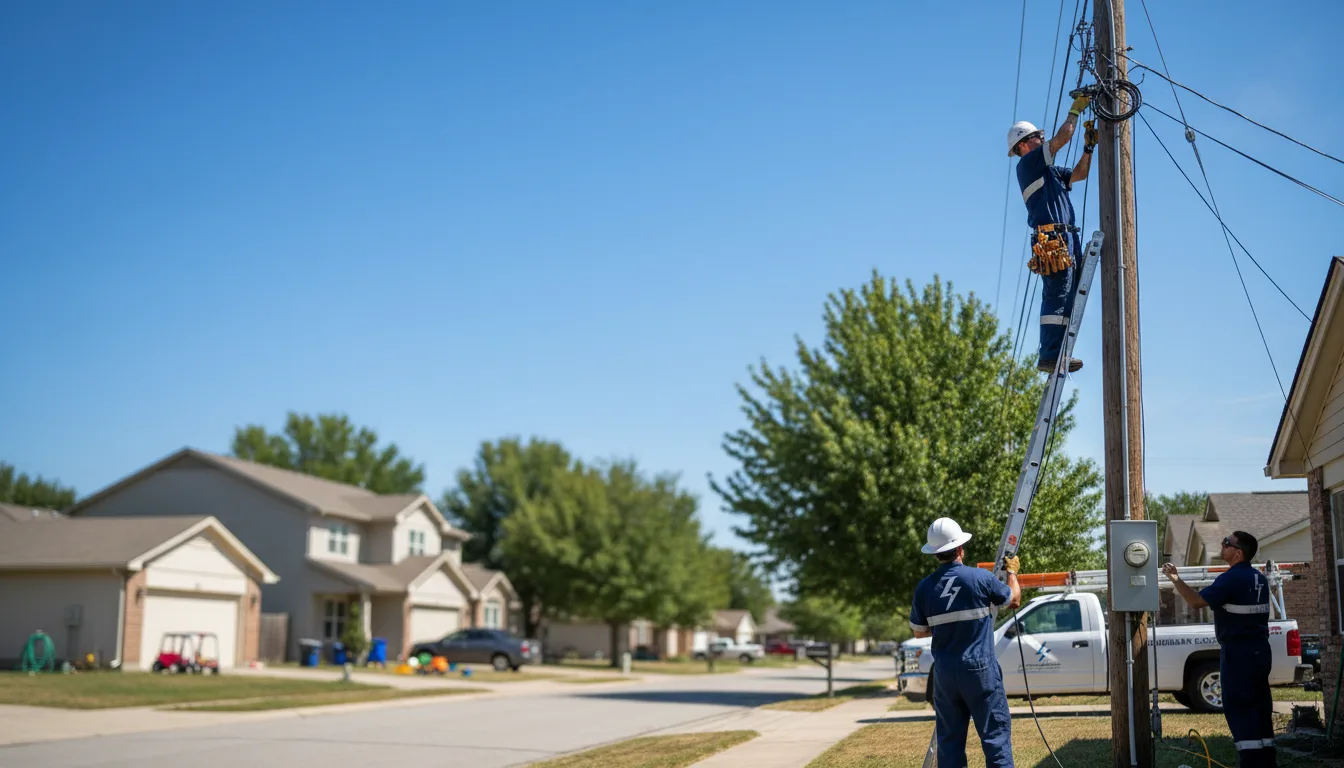 Residential electrician providing installation services in Inola, OK